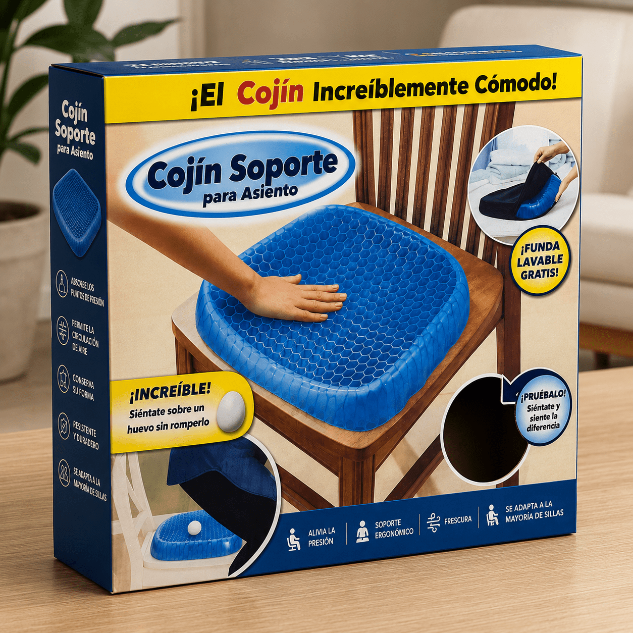 Cojín Ergonómico Gel - Alivia el Dolor de Espalda y la Ciática - ZENPRIME.