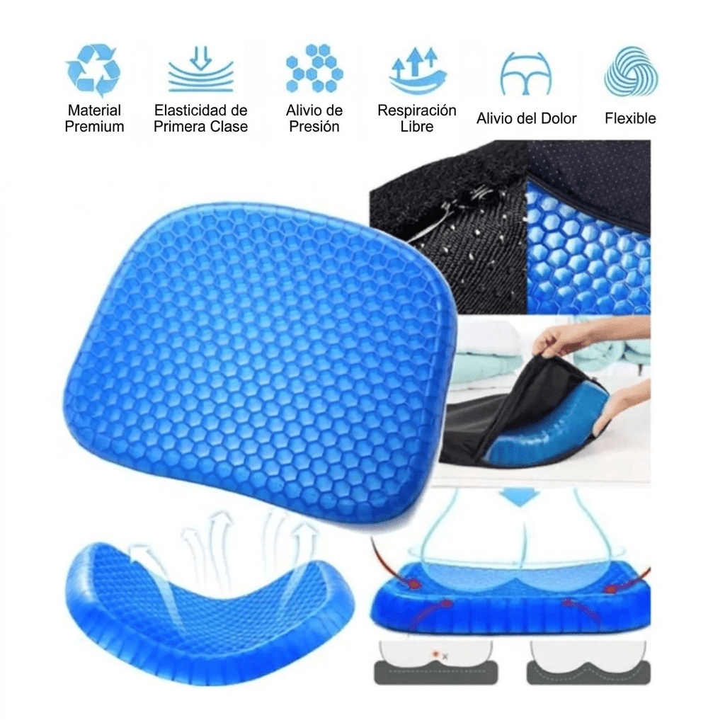 Cojín Ergonómico Gel - Alivia el Dolor de Espalda y la Ciática - ZENPRIME.