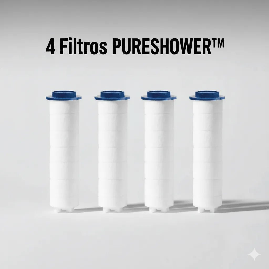 Pack de 4 Filtros de Recambio PURESHOWER™ – Agua Pura Todo el Año - ZENPRIME.